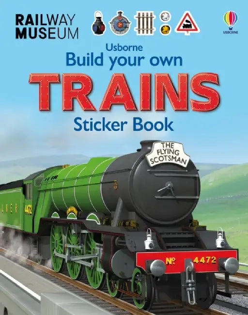 Build Your Own Trains Sticker Book by Simon Tudhope