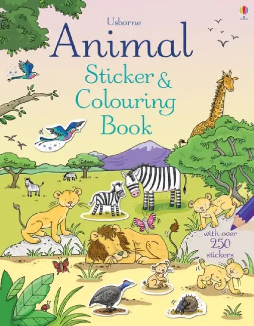 Animal Sticker and Colouring Book by Jessica Greenwell