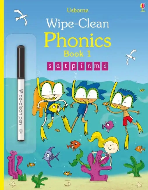 Wipe-clean Phonics book 1 by Mairi Mackinnon