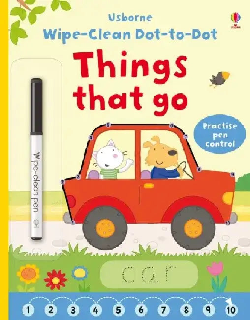 Wipe-clean Dot-to-dot Things that Go by Sara Carson