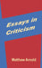 Essays in Criticism by Matthew Arnold