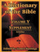 A Dictionary of the Bible: Volume V: Supplement -- Articles by James Hastings