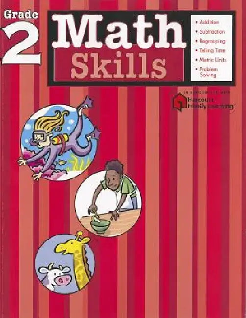 Math Skills: Grade 2 (Flash Kids Harcourt Family Learning) by Flash Kids