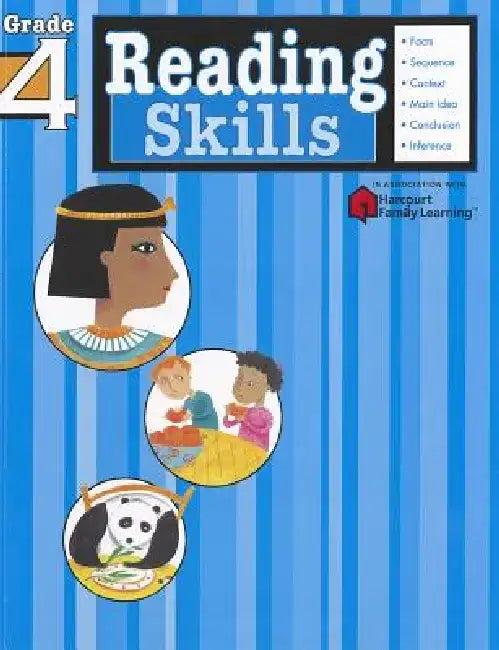 Reading Skills: Grade 4 (Flash Kids Harcourt Family Learning) by Flash Kids