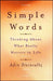 Simple Words: Thinking about What Really Matters in Life by Adin Steinsaltz