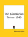The Rosicrucian Forum 1940 by Rosicrucian