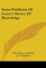 Some Problems Of Lotze's Theory Of Knowledge by Edwin Proctor Robins, J. E. Creighton