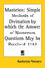 Manteion: Simple Methods of Divination by which the Answer of Numerous Questions May be Received 1943 by Apollonios Phocaeus