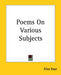 Poems On Various Subjects by Eliza Daye