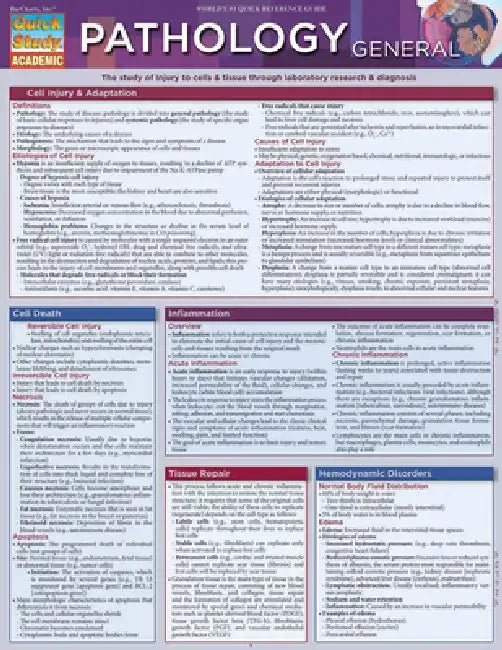 Pathology: General: Quickstudy Laminated Reference Guide by Aiman Zaher