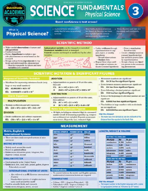 Science Fundamentals 3 - Physical Science: Quickstudy Laminated Reference & Study Guide by Jane Gardner