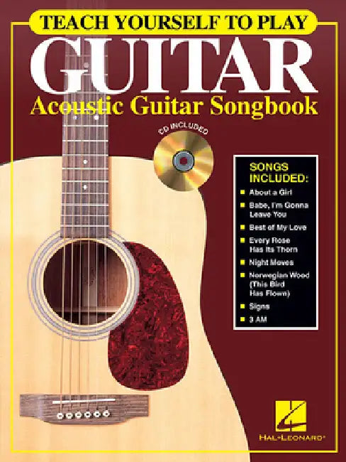 Teach Yourself to Play Guitar: Acoustic Guitar Songbook [With CD] by Hal Leonard Corp