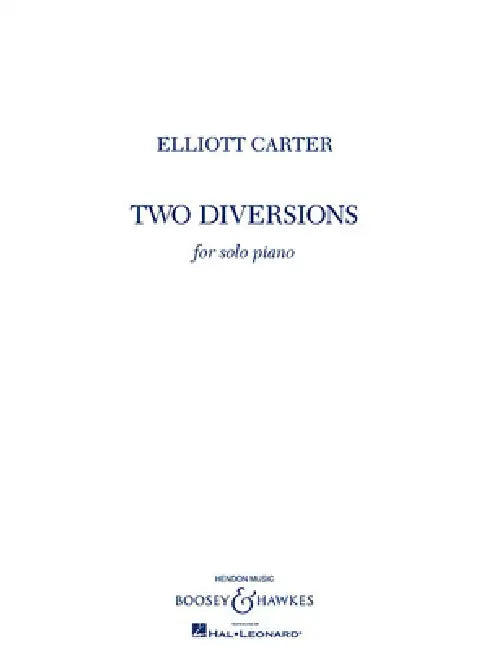 Two Diversions: For Solo Piano by Elliott Carter