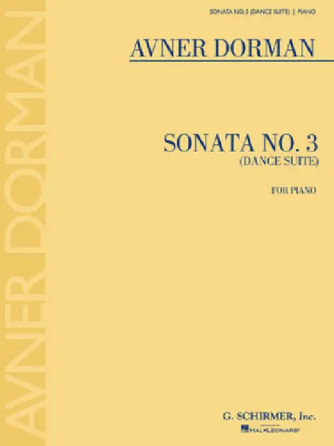 Sonata No. 3 (Dance Suite): For Piano by Avner Dorman