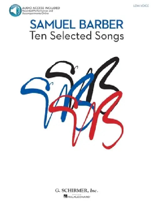 10 Selected Songs: Low Voice Book/Online Audio Pack by Samuel Barber