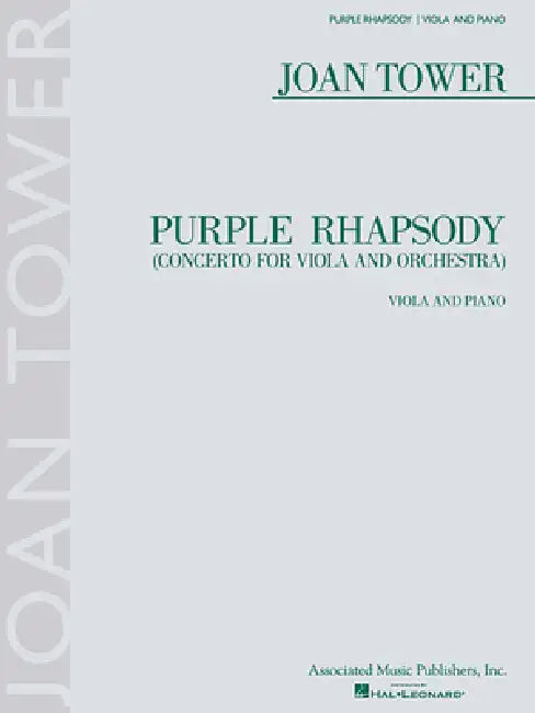 Purple Rhapsody: Viola and Piano Score and Part by Joan Tower