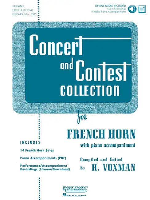 Concert and Contest Collection for French Horn Book/Online Media by H. Voxman