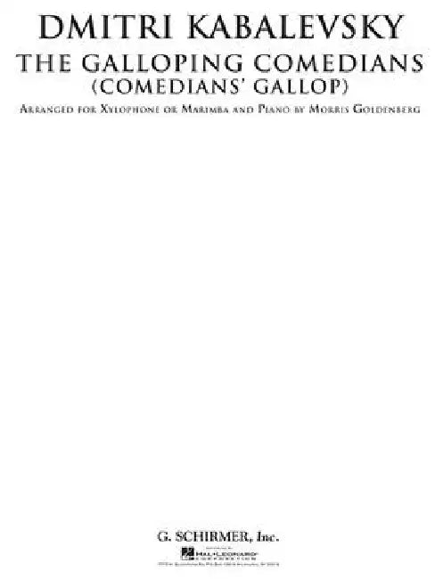The Galloping Comedians (Comedian's Gallop): Xylophone or Marimba and Piano by Dmitri Kabalevsky, Morris Goldenberg