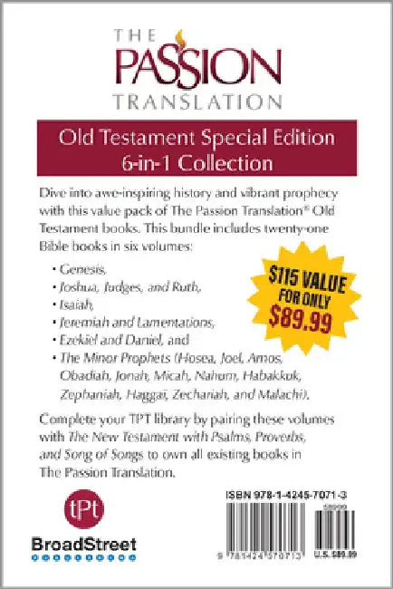 The Passion Translation Old Testament Special Edition: 6-In-1 Collection by Brian Simmons
