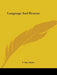 Language And Reason by F. Max Muller