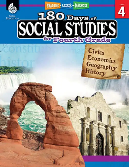 180 Days of Social Studies for Fourth Grade (Grade 4): Practice, Assess, Diagnose by Shell Education