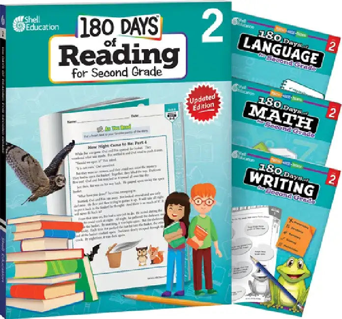 180 Days(tm) Reading, Math, Writing, & Language for Grade 2: 4-Book Set: Practice, Assess, Diagnose by Multiple Authors
