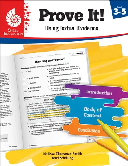 Prove It! Using Textual Evidence, Levels 3-5 by Melissa Cheesman Smith