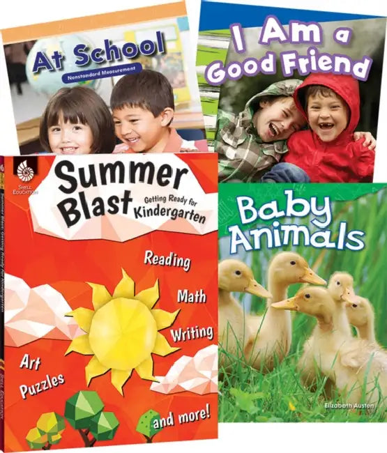 Learn-At-Home Kindergarten 4-Book Set by Multiple Authors