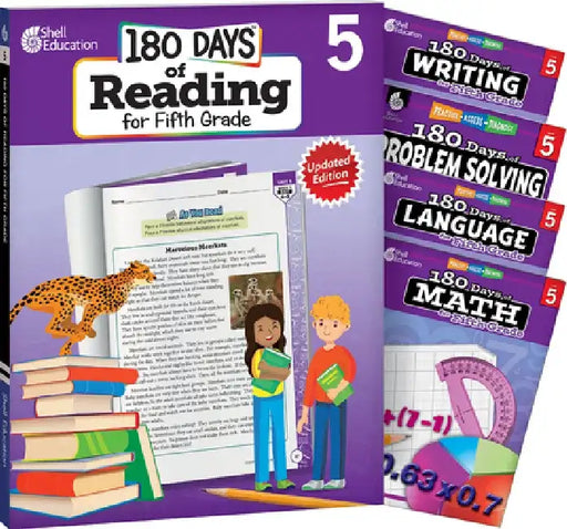180 Days(tm) Reading, Math, Problem Solving, Writing, & Language for Grade 5: 5-Book Set: Practice, Assess, Diagnose by Multiple Authors