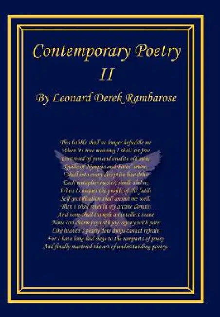Contemporary Poetry II by Leonard Derek Rambarose