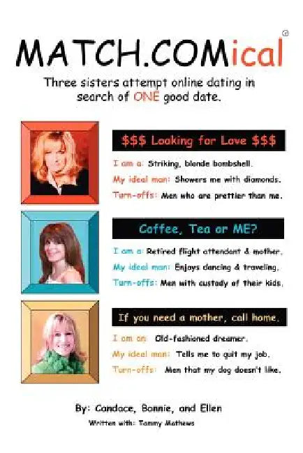 MATCH.COMical: Three sisters attempt online dating in search of ONE good date. by Bonnie And Ellen Candace