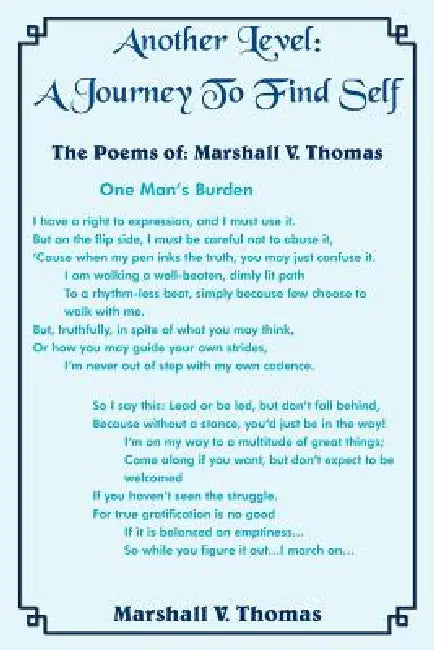 Another Level: A Journey To Find Self by Marshall V. Thomas