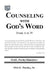 Counseling with God's Word: From A to W by Sr. Pursley Ovit G.