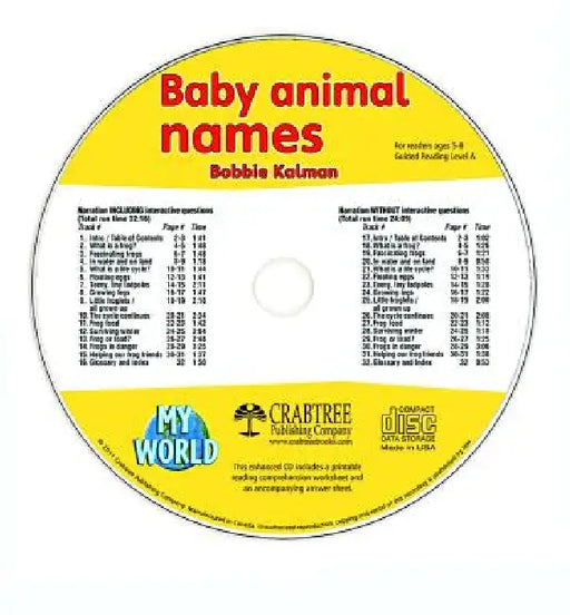 Baby Animal Names - CD Only by Bobbie Kalman