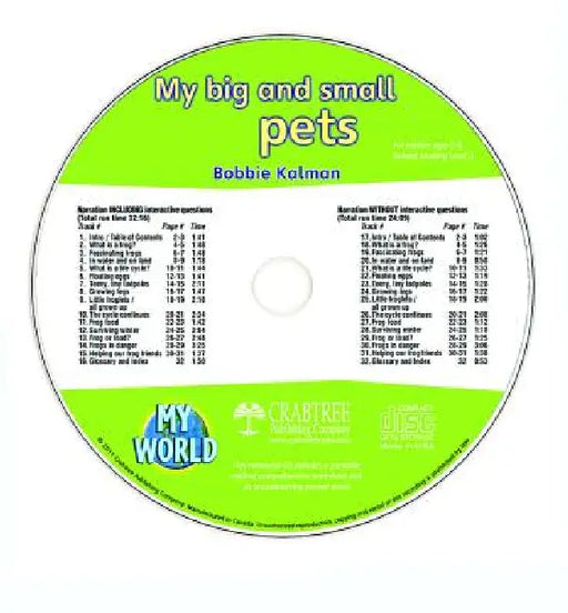 My Big and Small Pets - CD Only by Bobbie Kalman
