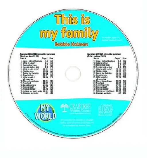 This Is My Family - CD Only by Bobbie Kalman