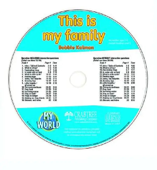 This Is My Family - CD Only by Bobbie Kalman