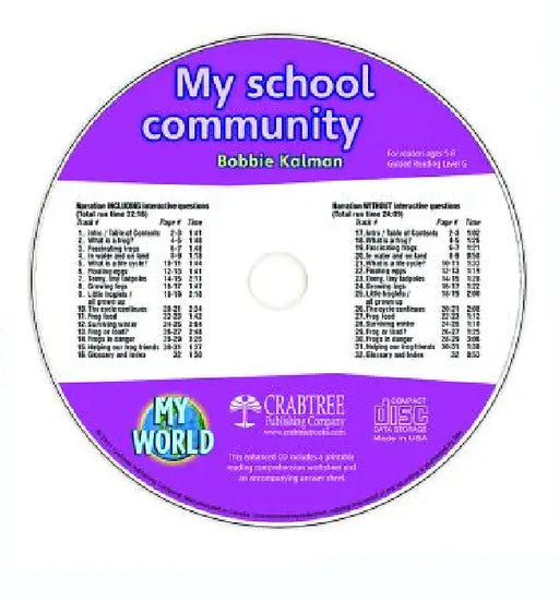 My School Community - CD Only by Bobbie Kalman