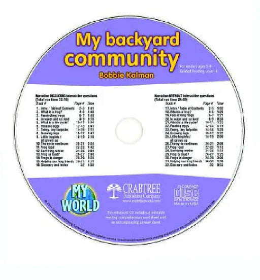 My Backyard Community - CD Only by Bobbie Kalman