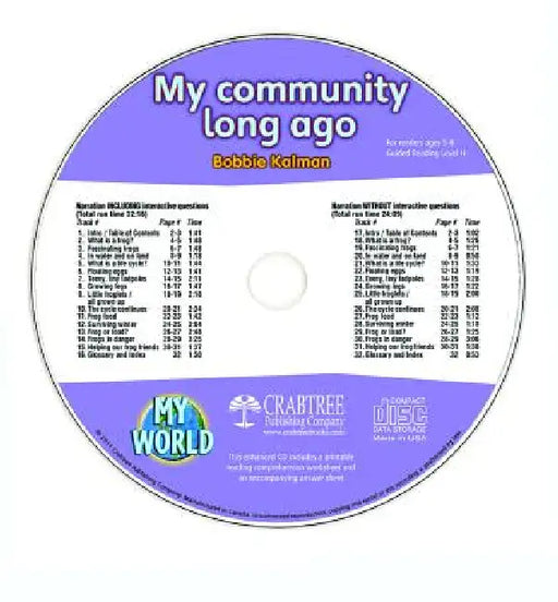 My Community Long Ago - CD Only by Bobbie Kalman