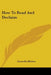 How To Read And Declaim by Grenville Kleiser