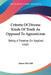 Criteria Of Diverse Kinds Of Truth As Opposed To Agnosticism: Being A Treatise On Applied Logic by James McCosh