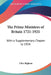 The Prime Ministers of Britain 1721-1921: With a Supplementary Chapter to 1924 by Clive Bigham