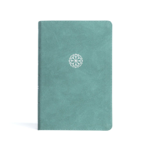 CSB Personal Size Giant Print Bible, Earthen Teal Leathertouch, Indexed by Csb Bibles by Holman