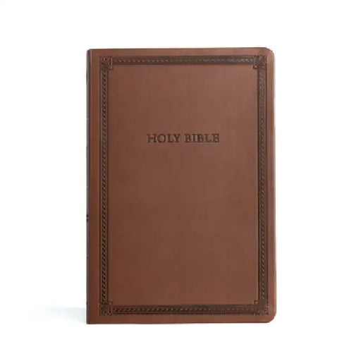 CSB Large Print Thinline Bible, Value Edition, Brown Leathertouch by Csb Bibles by Holman