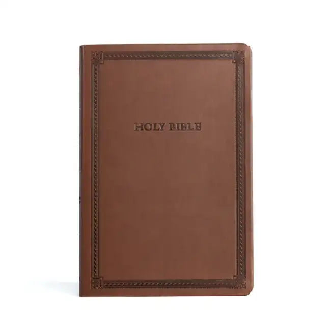 CSB Large Print Thinline Bible, Value Edition, Brown Leathertouch by Csb Bibles by Holman