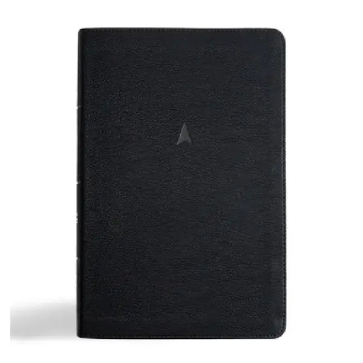 CSB Men's Daily Bible, Black Leathertouch, Indexed by Robert Wolgemuth