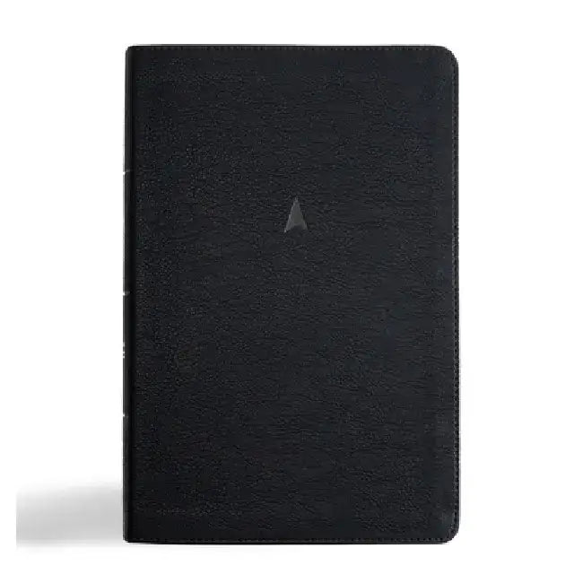 CSB Men's Daily Bible, Black Leathertouch, Indexed by Robert Wolgemuth