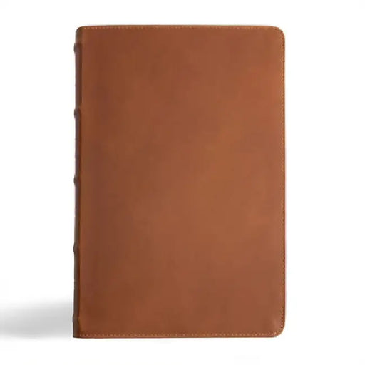 CSB Men's Daily Bible, Brown Genuine Leather, Indexed by Robert Wolgemuth