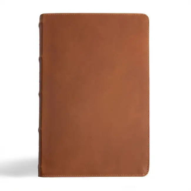 CSB Men's Daily Bible, Brown Genuine Leather, Indexed by Robert Wolgemuth